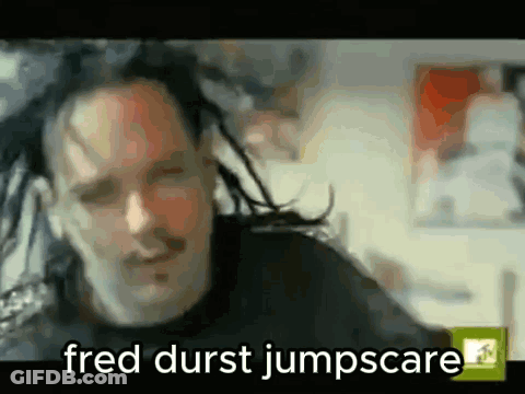 Man With Dreadlocks Fred Durst Jumpscare GIF