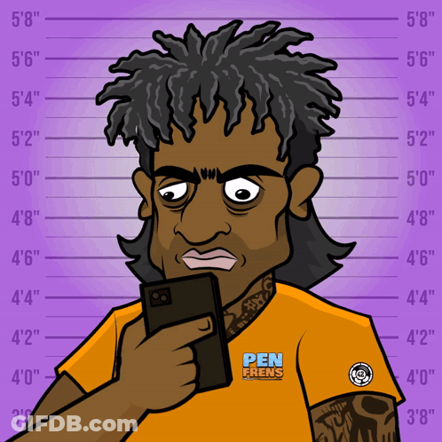Man With Dreadlocks Holding Cell Phone GIF