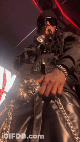 Man With Dreadlocks Holding Microphone Saying A GIF