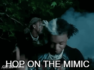 Man With Dreadlocks Hop On The Mimic In Dark GIF