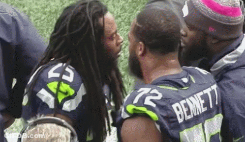 Man With Dreadlocks In 72 Bennett Jersey GIF