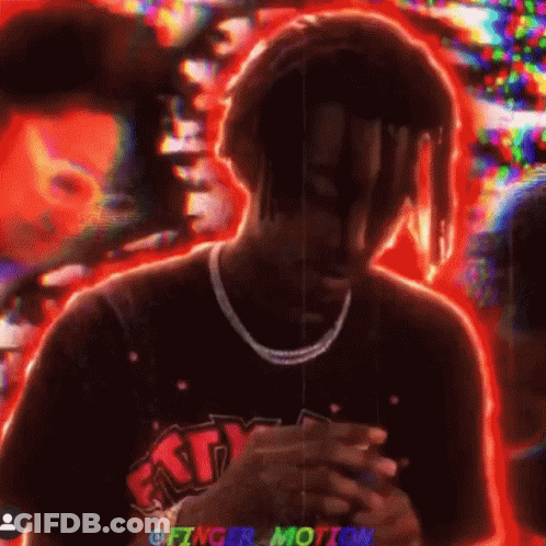 Man With Dreadlocks In Black Shirt FAT GIF