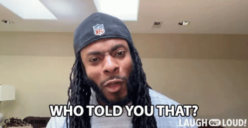 Man With Dreadlocks In NFL Hat Says Who Told You That GIF