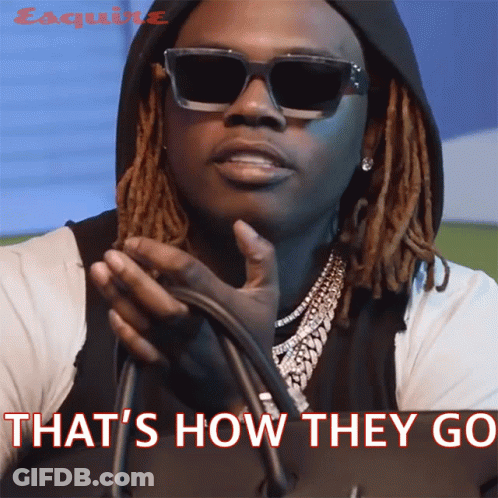 Man With Dreadlocks In Sunglasses And Black Hoodie Saying That's How They Go GIF