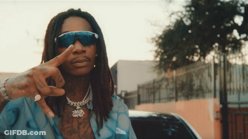 Man With Dreadlocks In Sunglasses Wearing CTNL Shirt GIF