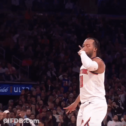 Man With Dreadlocks Pointing Finger At Crowd GIF