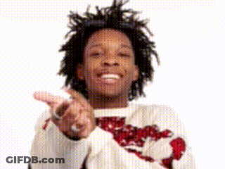 Man With Dreadlocks Pointing GIF