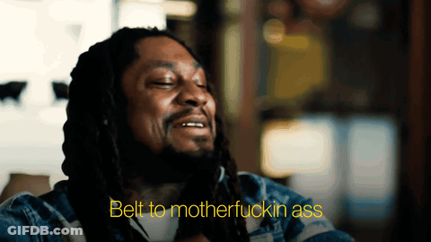 Man With Dreadlocks Saying Belt To Motherfuckin Ass GIF