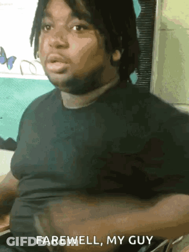 Man With Dreadlocks Saying Farewell My Guy GIF