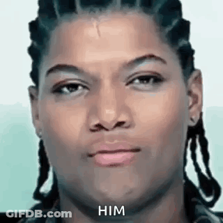 Man With Dreadlocks Saying Him GIF