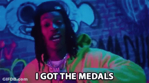 Man With Dreadlocks Saying I Got The Medals GIF
