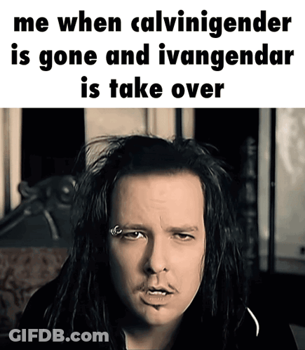 Man With Dreadlocks Saying Me When Calvinigender GIF
