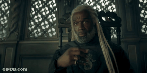 Man With Dreadlocks Saying Rough Seas Lie Ahead GIF
