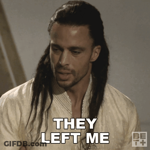 Man With Dreadlocks Says They Left Me GIF