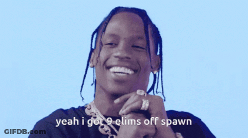 Man With Dreadlocks Smiling Saying Yeah I Got 9 Elms Off Spawn GIF