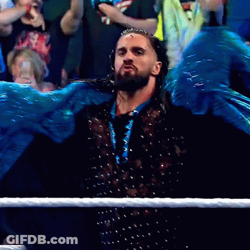 Man With Dreadlocks Standing In Wrestling Ring GIF