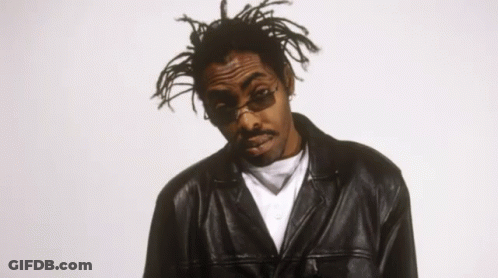 Man With Dreadlocks Wearing Sunglasses And Leather Jacket GIF
