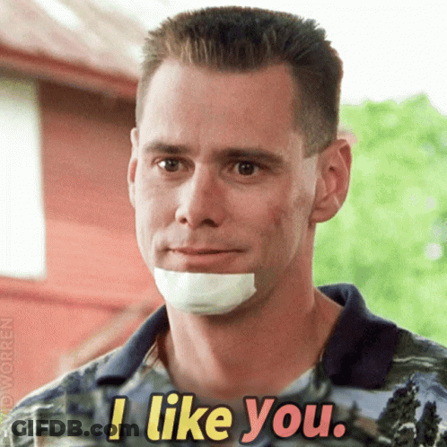 Man With Duct Tape On Mouth I Like You GIF