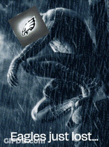 Man With Eagles Logo Saying Eagles Just Lost GIF