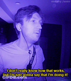Man With EOS Camera Strap Saying I Don't Really Know GIF