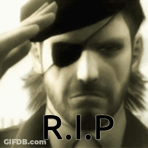 Man With Eye Patch Saluting R.I.P GIF