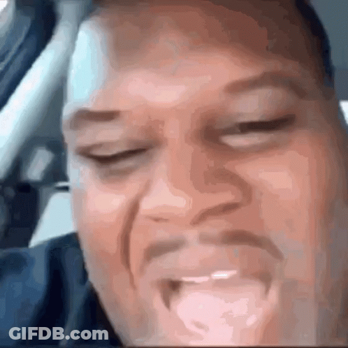 Man With Eyes Closed And Mouth Open GIF
