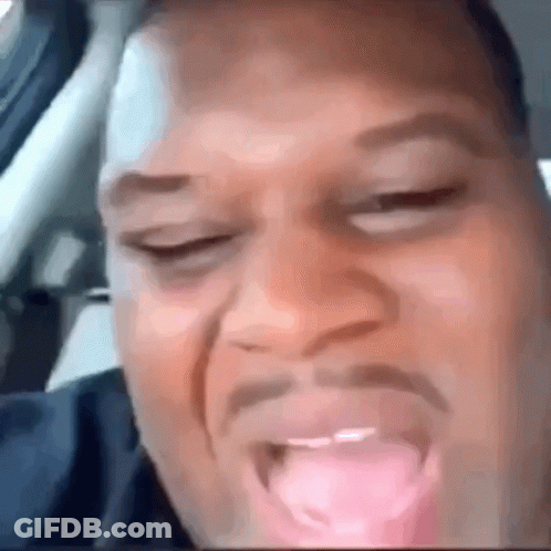 Man With Eyes Closed And Mouth Open GIF