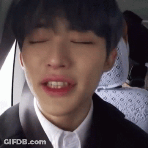 Man With Eyes Closed And Mouth Open GIF