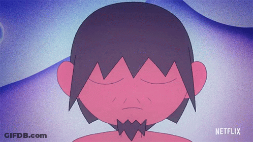 Man With Eyes Closed And Netflix Logo GIF