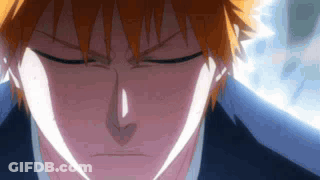 Man With Eyes Closed And Orange Hair GIF
