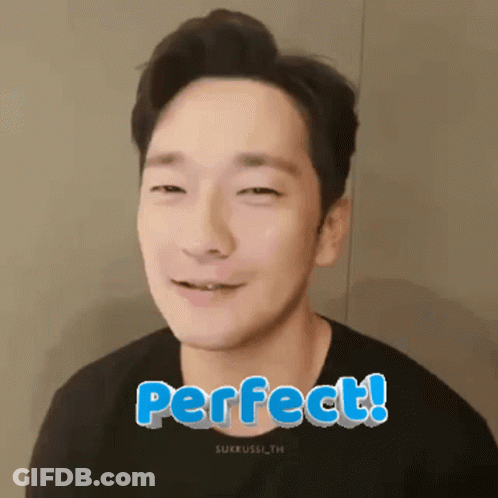 Man With Eyes Closed And Perfect On Face GIF