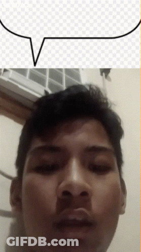 Man With Eyes Closed And Speech Bubble GIF