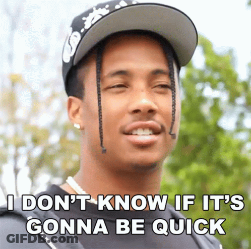Man With Eyes Closed And Words That Was Really Quick GIF