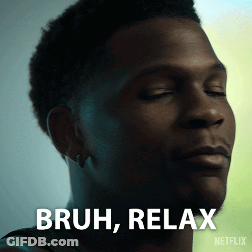 Man With Eyes Closed Bruh Relax GIF