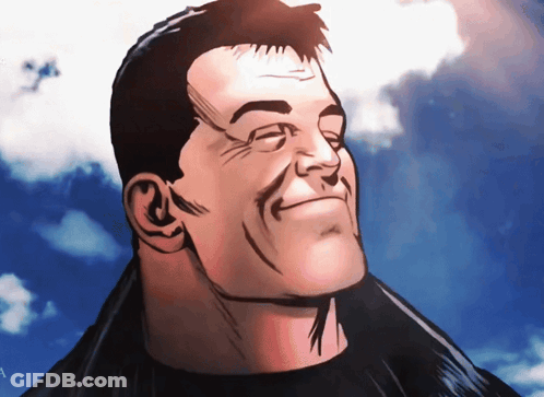 Man With Eyes Closed In Blue Sky GIF