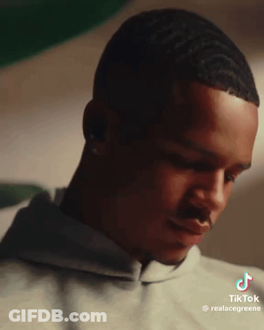 Man With Eyes Closed In Hoodie GIF