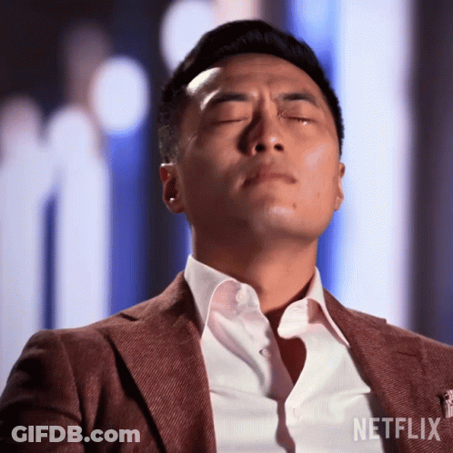 Man With Eyes Closed Netflix Logo GIF