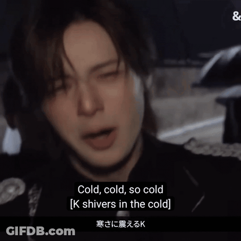Man With Eyes Closed Saying Cold Cold So Cold GIF