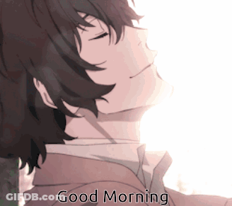 Man With Eyes Closed Saying Good Morning GIF