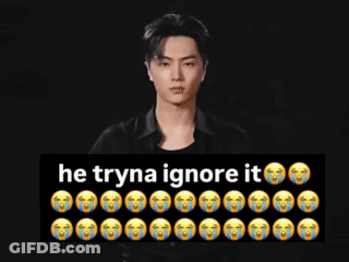 Man With Eyes Closed Saying He Tryna Ignore It GIF