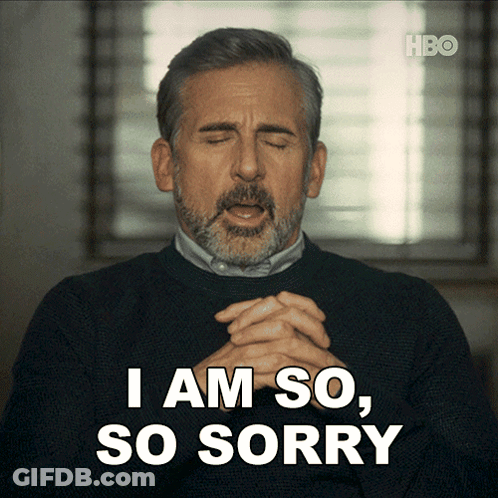 Man With Eyes Closed Saying I Am So So Sorry GIF
