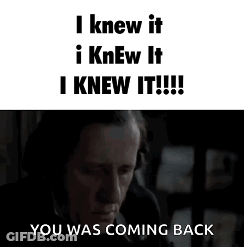 Man With Eyes Closed Saying I Knew It GIF