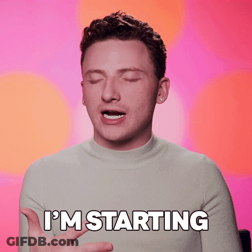 Man With Eyes Closed Saying Im Starting GIF
