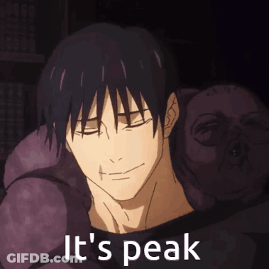 Man With Eyes Closed Saying Its Peak GIF