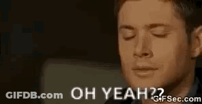 Man With Eyes Closed Saying Oh Yeah GIF