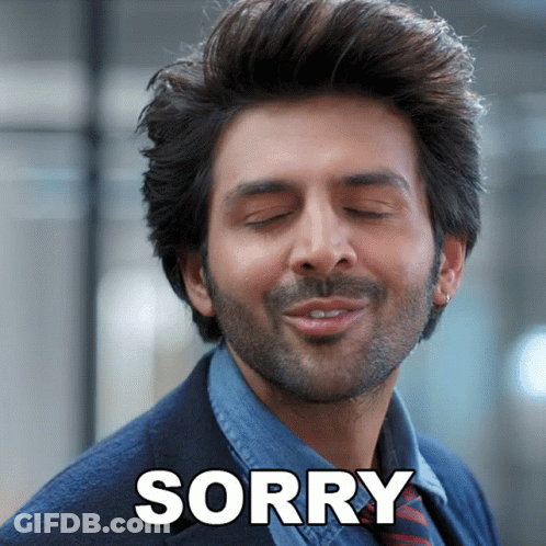 Man With Eyes Closed Saying Sorry GIF