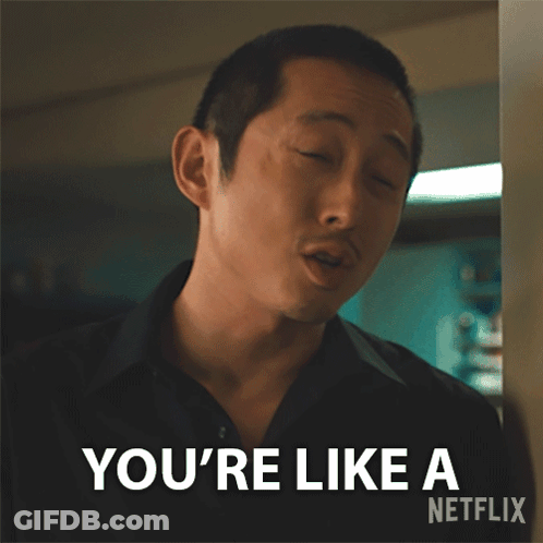 Man With Eyes Closed Says You're Like A Netflix Advertisement GIF