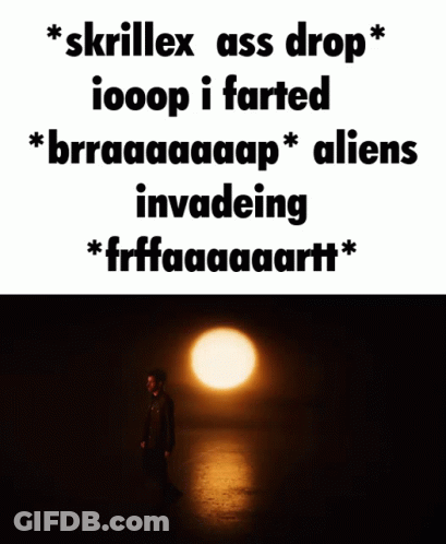 Man With Eyes Closed Skrillex Ass Drop GIF