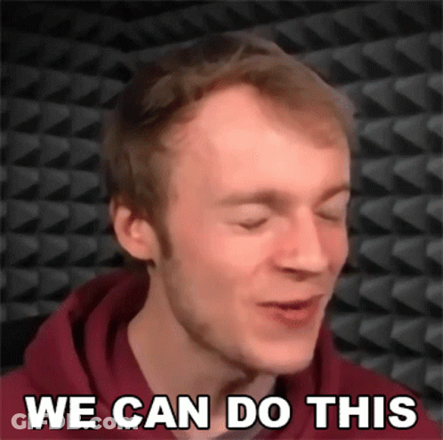 Man With Eyes Closed We Can Do This GIF