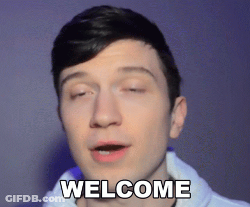 Man With Eyes Closed Welcome GIF